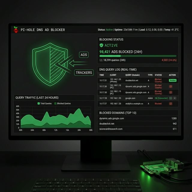 Nie wieder Werbung: Netzwerk-weiter Adblocker mit Pi-hole & Docker in 5 Minuten